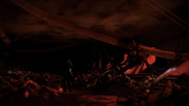 [Mass Effect 3] На скриншоте: Горы трупов на Цитадели.
