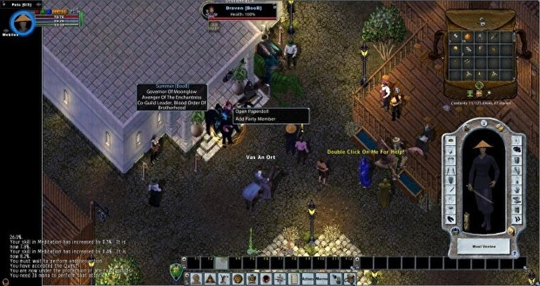 Скриншот Ultima Online.
