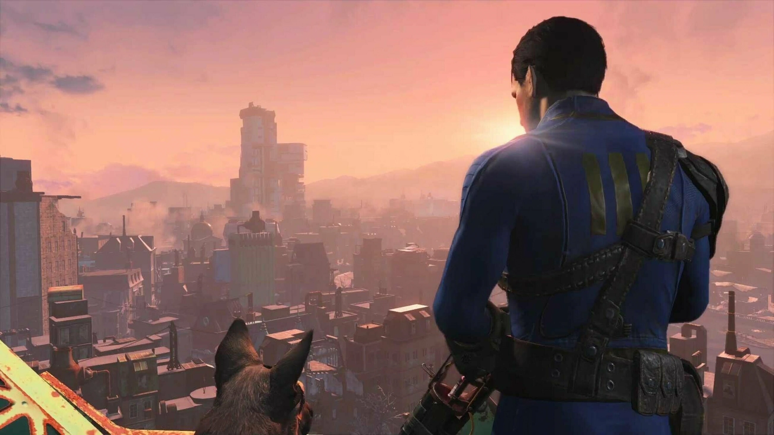 Вид на Бостон в Fallout 4.