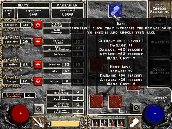 Скриншот Diablo 2: Новое дерево навыков.