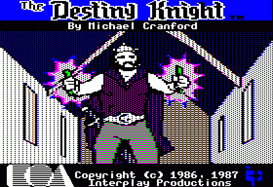 Заставка The Bard’s Tale II: The Destiny Knight, второй игры серии для Apple II.