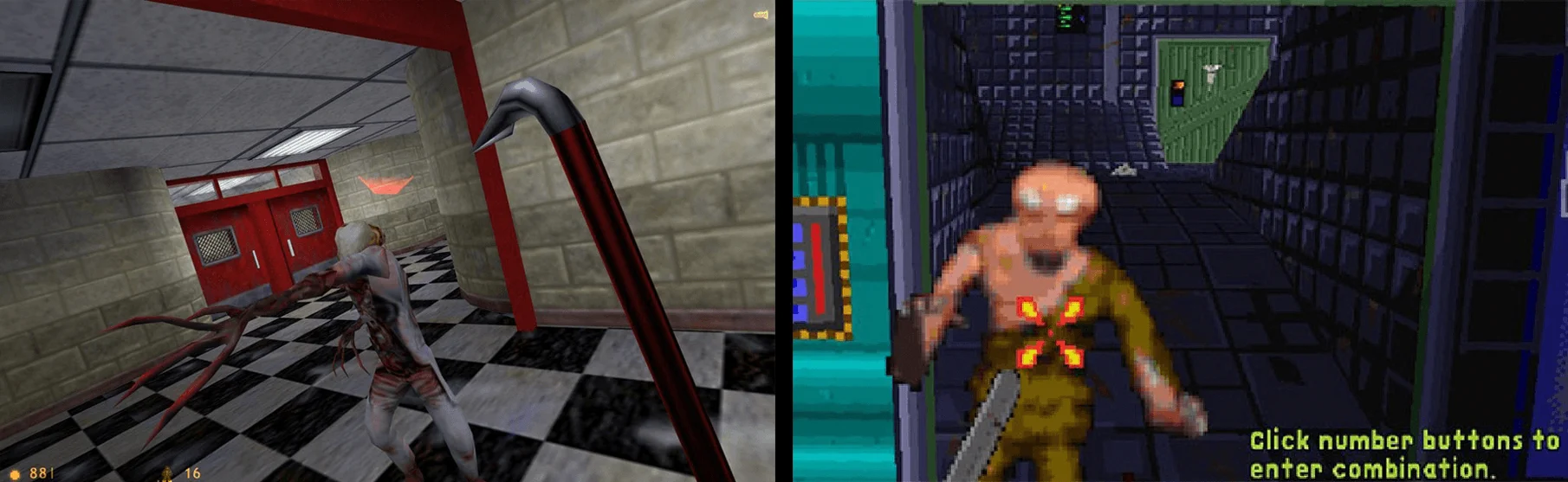 Фомка в Half-Life и свинцовая труба в System Shock.