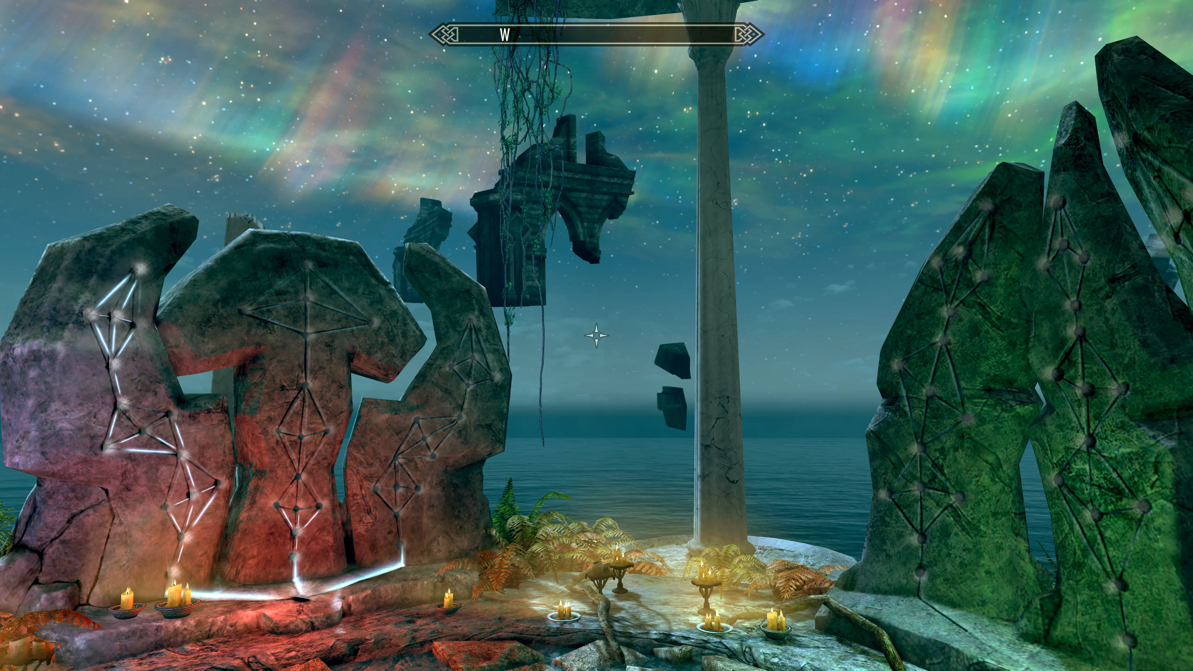 [The Elder Scrolls V: Skyrim — Enderal] На скриншоте: Остров, на котором растут каменные деревья умений.