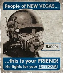[Fallout: New Vegas] Агитационный плакат НКР с рейнджером.