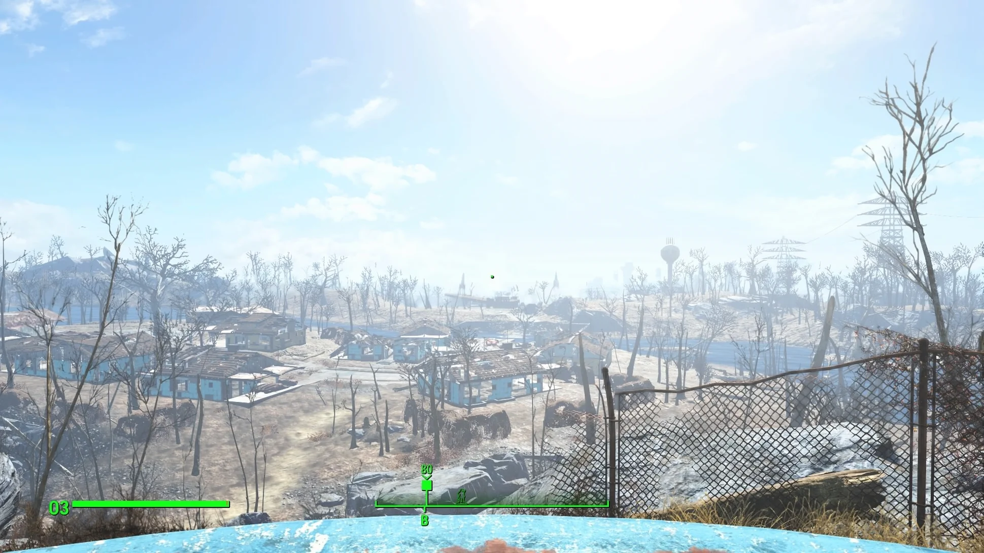 Скриншот Fallout 4: Вид с платформы Убежища 111.