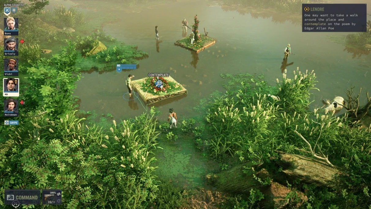 [Jagged Alliance 3] На скриншоте: На болотах.
