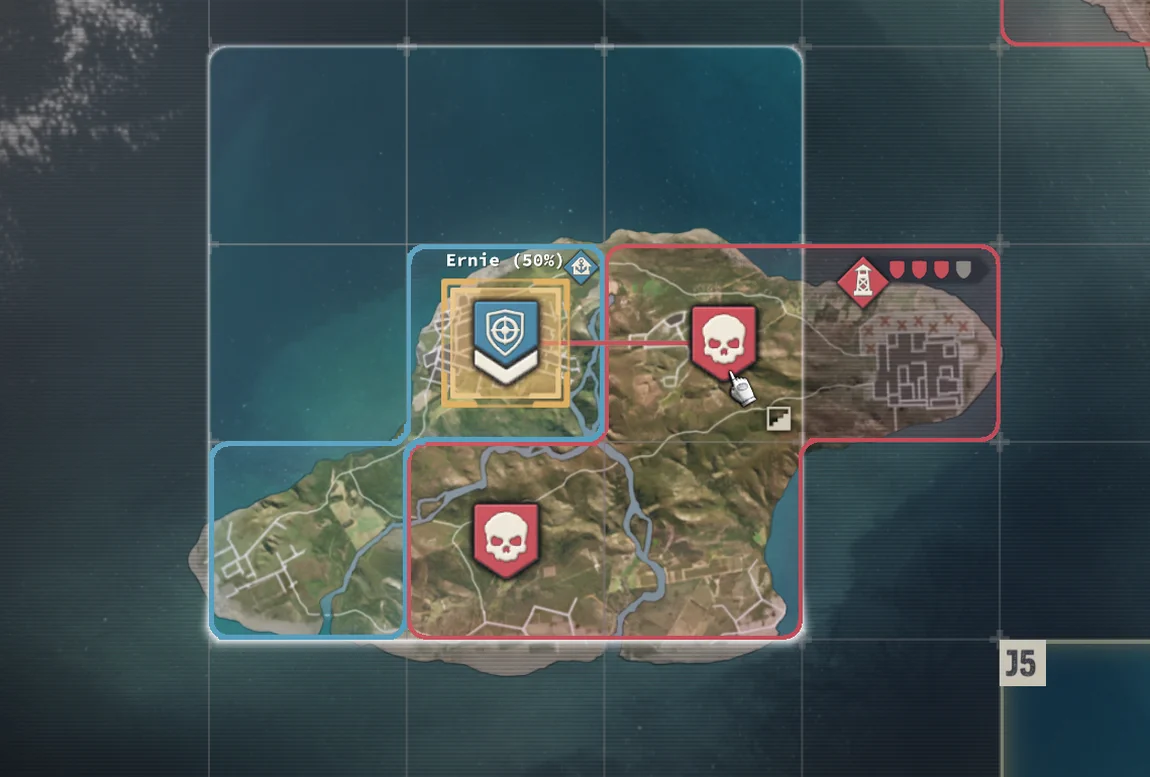 [Jagged Alliance 3] На скриншоте: Захваченные территории.
