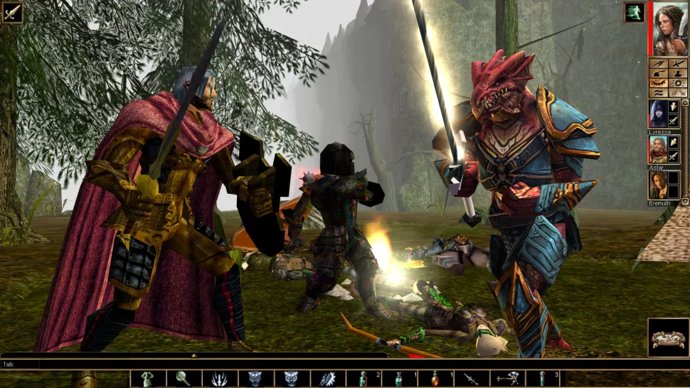[Tyrants of the Moonsea Enhanced] На скриншоте: Бой с драконолюдом.