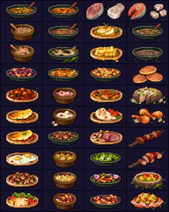 [Stoneshard] На скриншоте: Значки еды.