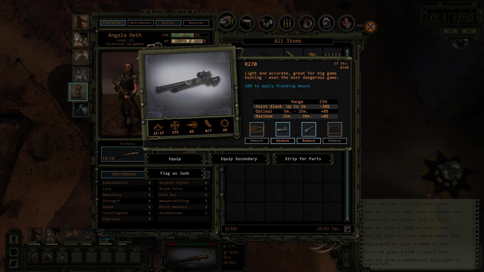 Скриншот Wasteland 2: Оружие R270.