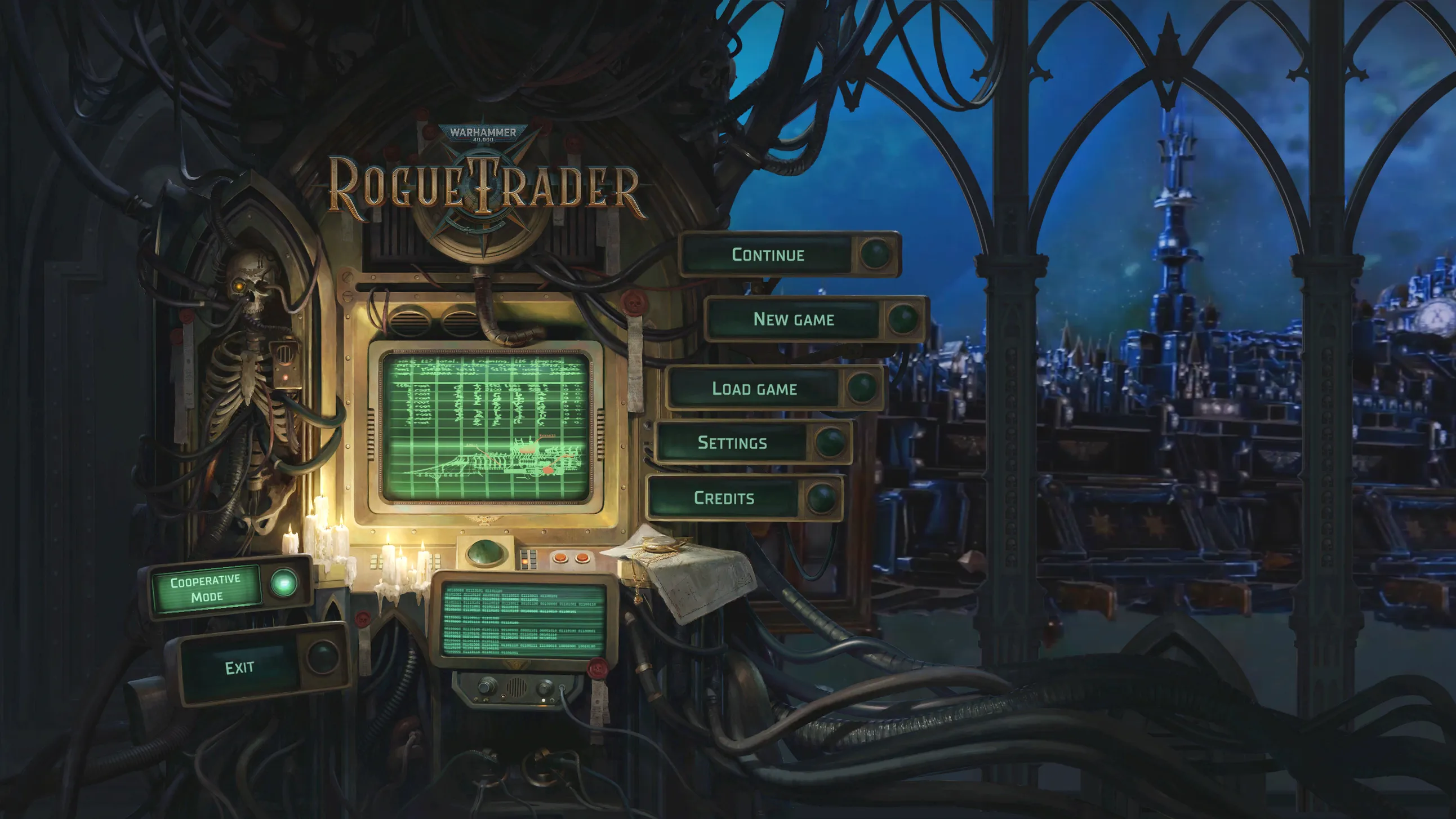 [Warhammer 40,000: Rogue Trader] На скриншоте: Главное меню.