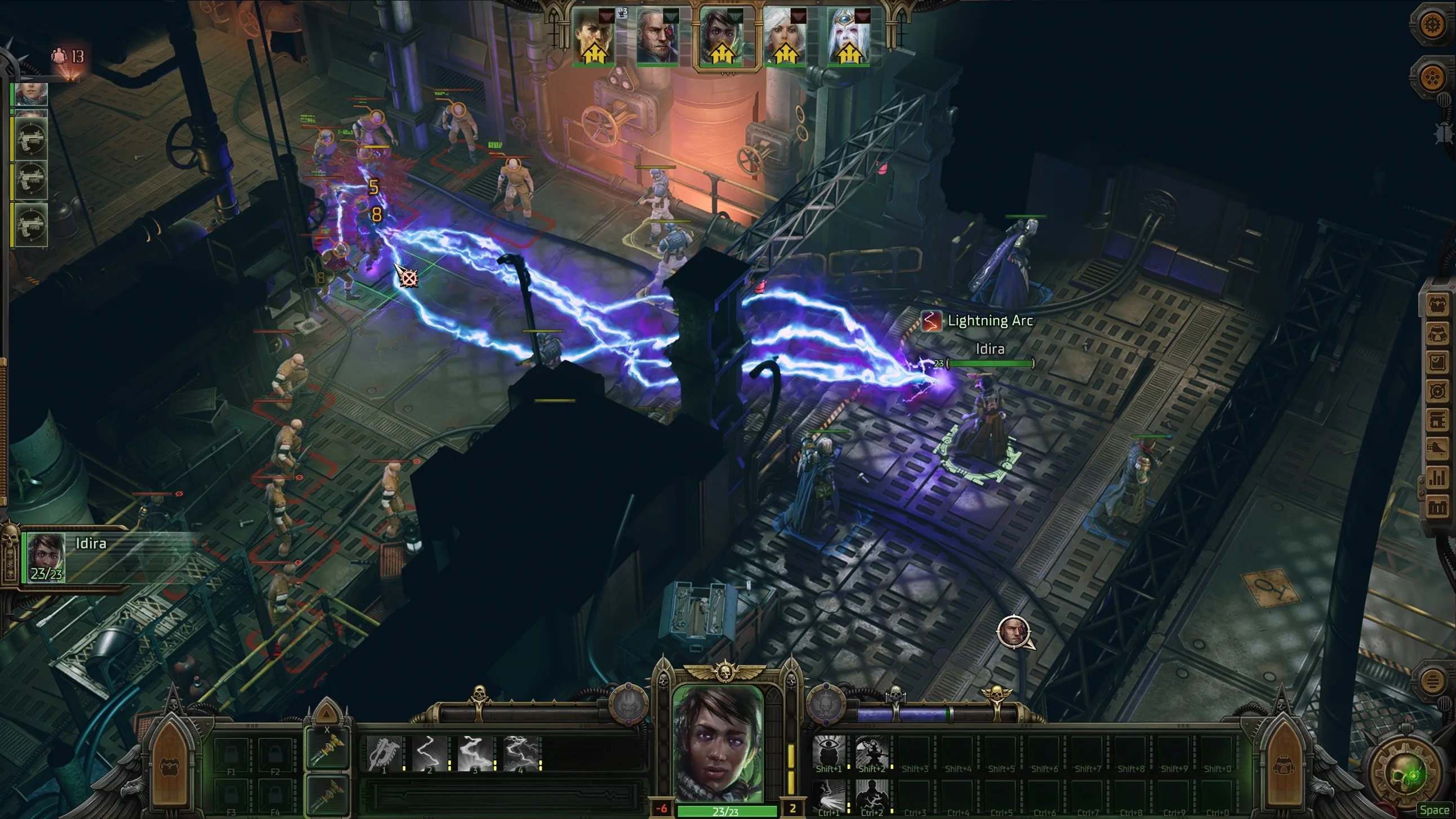 [Warhammer 40,000: Rogue Trader] На скриншоте: Электрическая дуга.