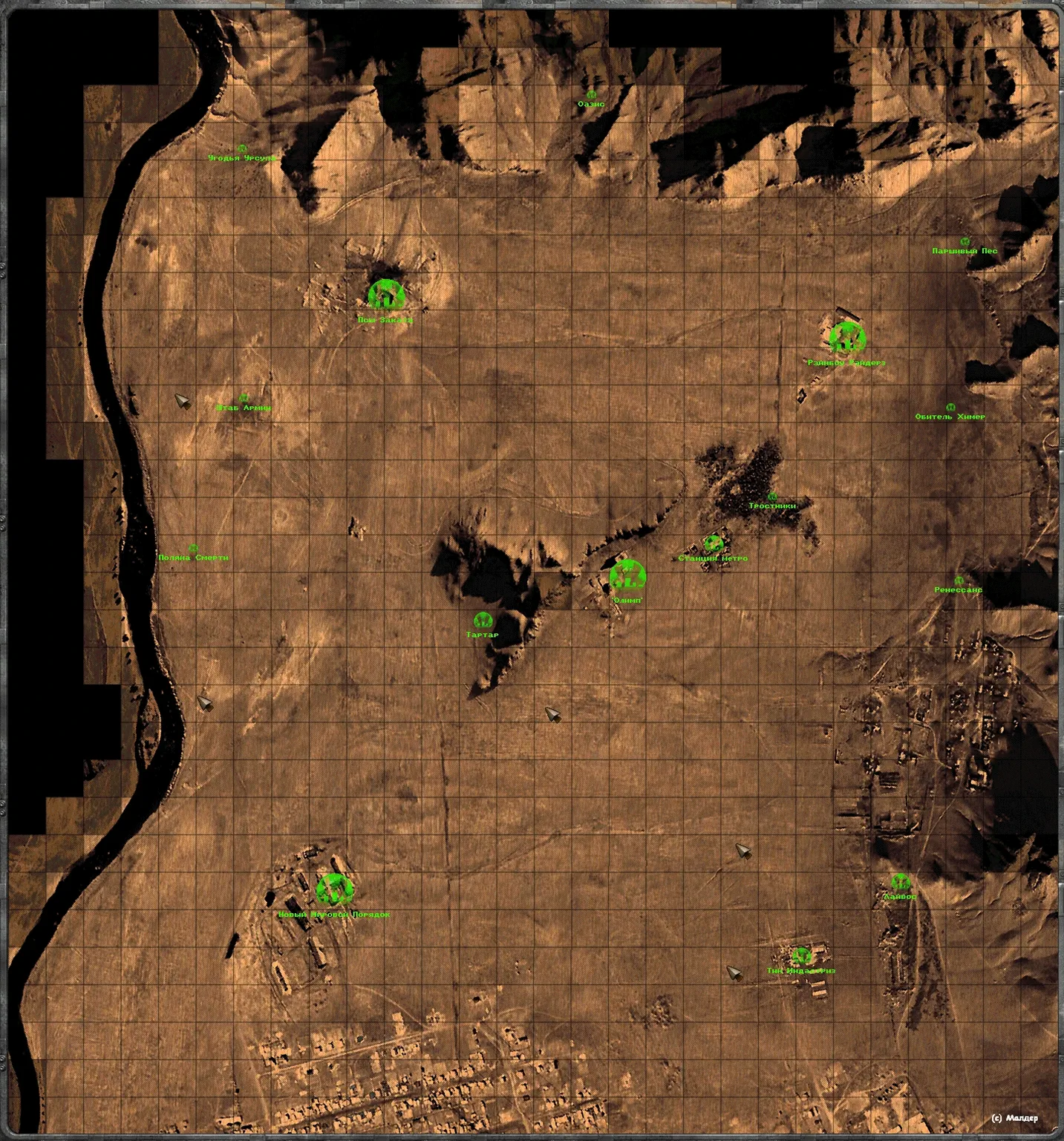 [Fallout: Olympus 2207] На скриншоте: Карта мира.