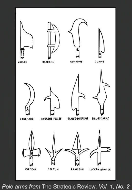 Виды древкового оружия.