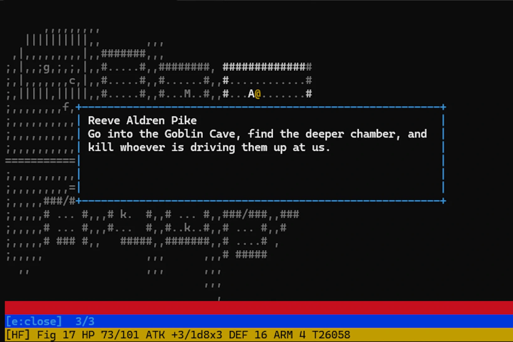 Представлен традиционный ASCII-«рогалик» с «длинным и проработанным сюжетом» Dragonwake