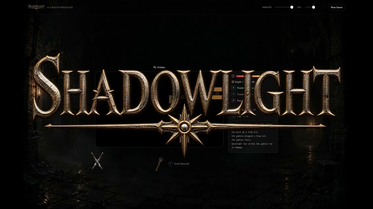 Вышел «рогалик» Shadowlight, в котором во главу угла поставлена скрытность Вышел «рогалик» Shadowlight, в котором во главу угла поставлена скрытность