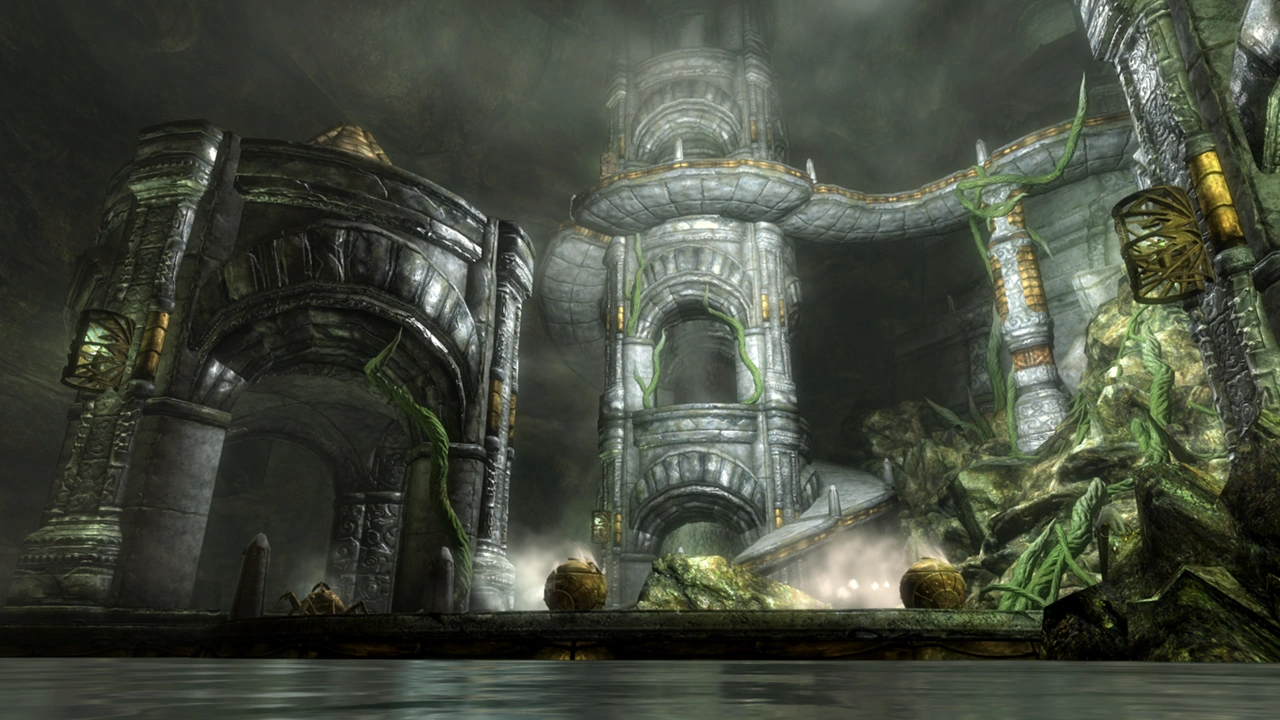 Затопленные двемерские руины в The Elder Scrolls V: Skyrim.